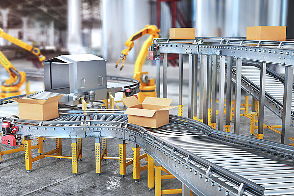 Robotics and boxes on conveyors